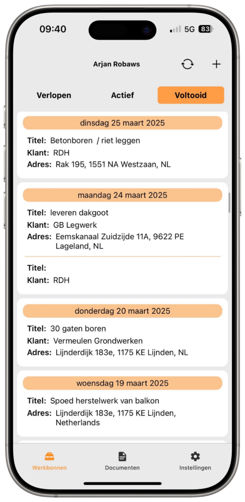 Planning bekijken